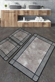 Mijölnir Juego de alfombrillas de baño Beja, 3 piezas, Multicolor